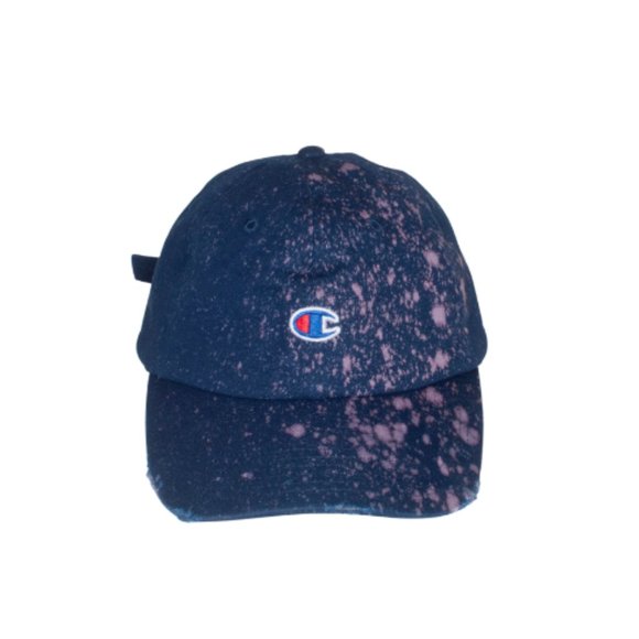 Champion Accessories - Champion Hat Adult Blue Custom Dyed Distressed Adjustable Strap